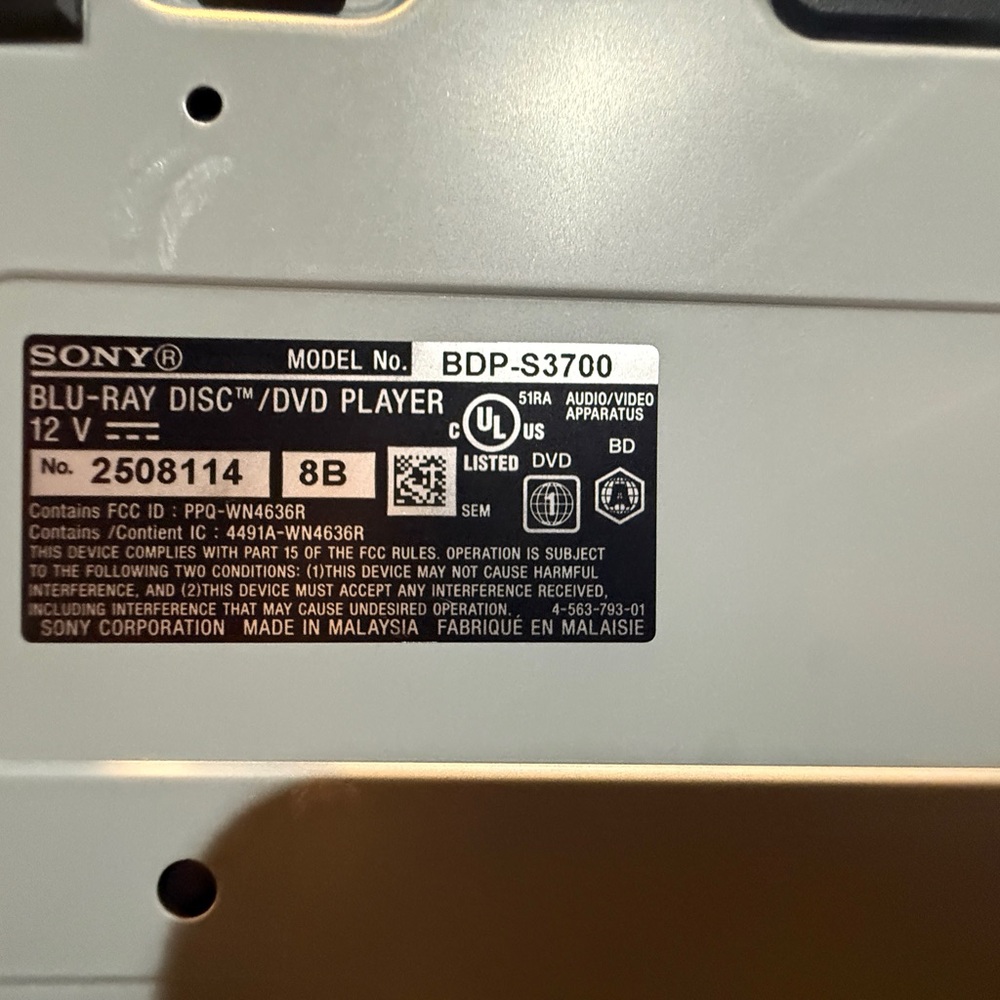 Sony Black Blu-ray/DVD Player with Remote and Power Adapter

*TESTED AND WORKS - Picture 4 of 11